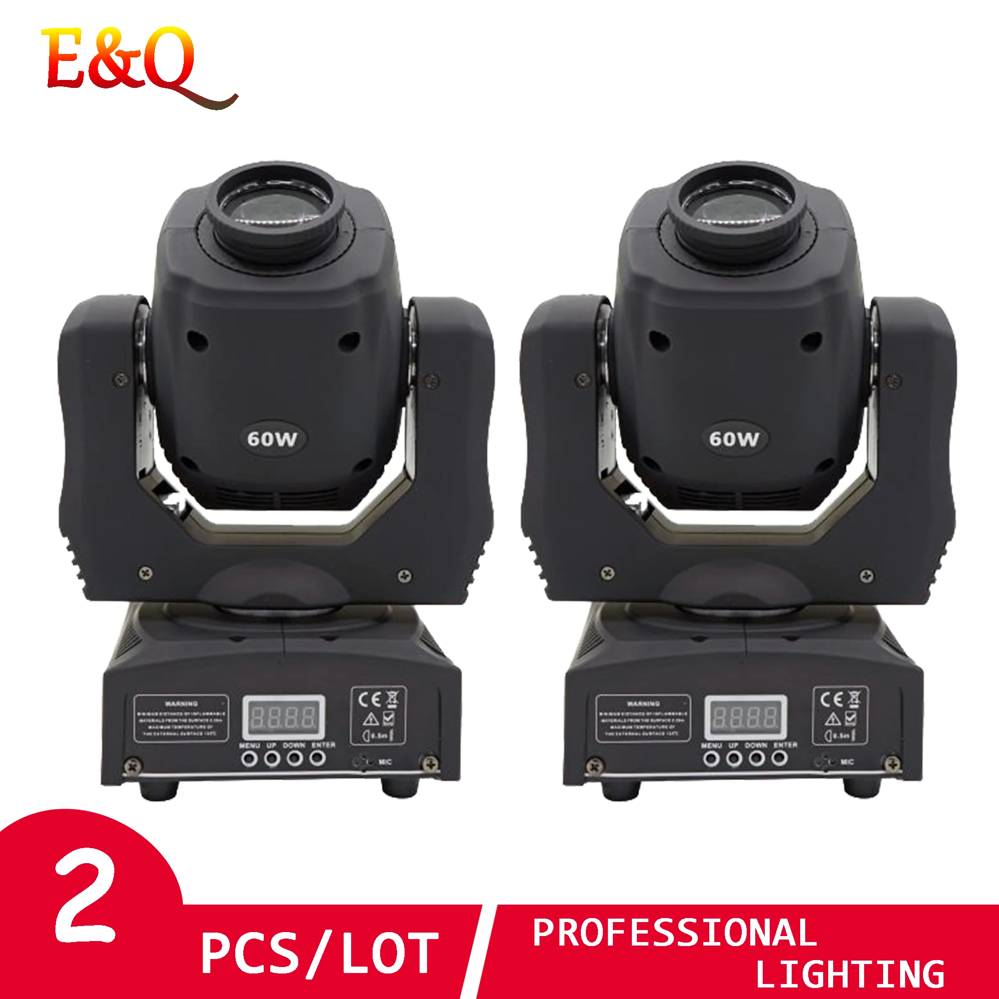 Комплект из 2 предметов Мини светодиодный прожектор 60W СИД Moving головной свет с 8