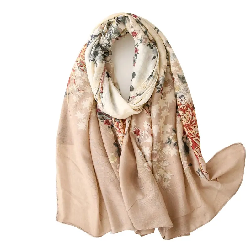 

Luxury brand cotton Handfeeling scarves Women Shawl Printing Hight Quality Hijab Scarf Wholesales Pashmina Female Hair Bandana