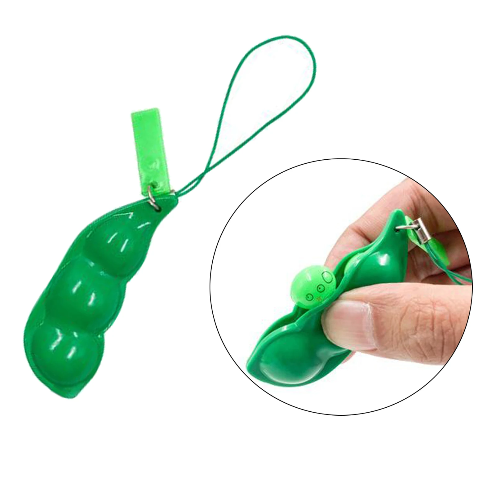 

Squeeze Bean Anti-Anxiety Fidget Toys Stress Relief w/ Keyring
