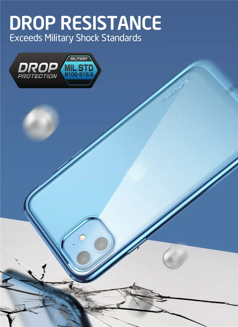 Чехол для iPhone 11 6,1() SUPCASE UB электро-металлический гальванический+ Гибридный чехол из ТПУ с встроенным защитным экраном