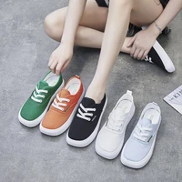 big canvas shoes female new summer 2021 han edition student breathable white shoe run flat sandals 2005