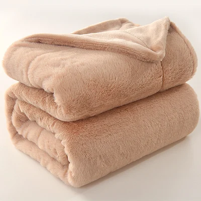 Camel Роскошное односпальное одеяло, 100x150 см., овечья шерсть, простыни, теплый чехол, зимнее утяжеленное одеяло, подарок, флисовое супер мягкое одеяло для дивана - Цвет: Camel