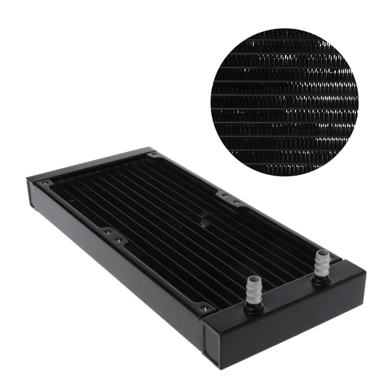 

C5AB 240mm 12 Tube CPU Heat Sink Aluminum PC Case Water Cooling Radiator Exchanger