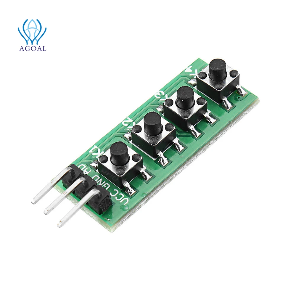 

10pcs/lot Keypad 4 Button Key Module Switch Keyboard button For Arduino UNO MEGA2560 Breadboard MCU AVR STM32