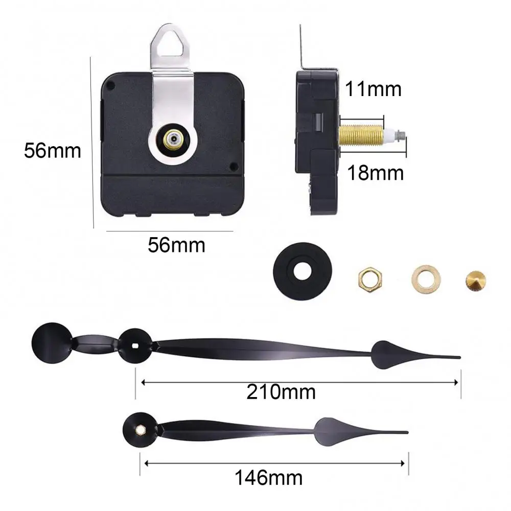 

quartz clock movement DIY Wall Clock Torque Movement Metal Minute Hand Wrought Wall Repair Component