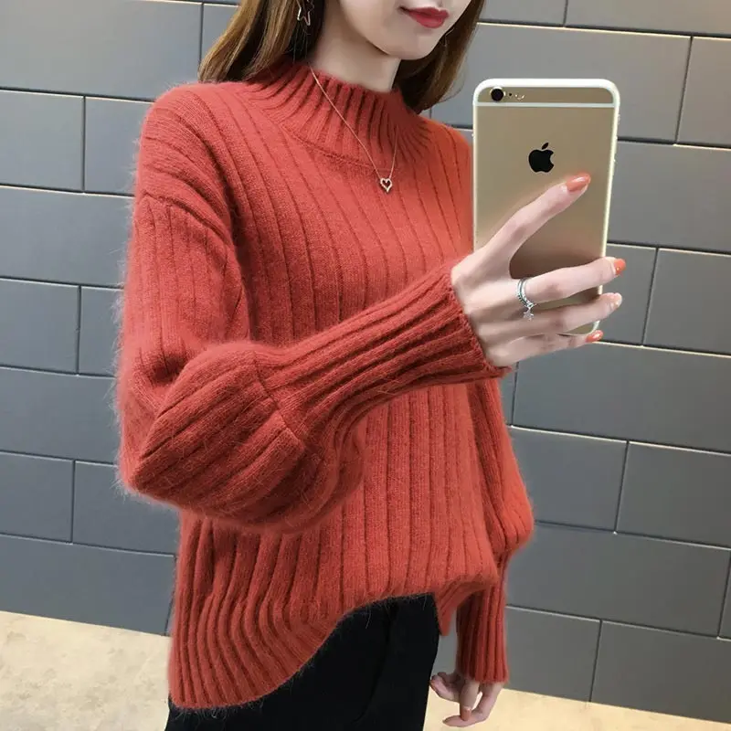 Пуловеры женское свободное зимнее пальто модель 2021 года модный джемпер с