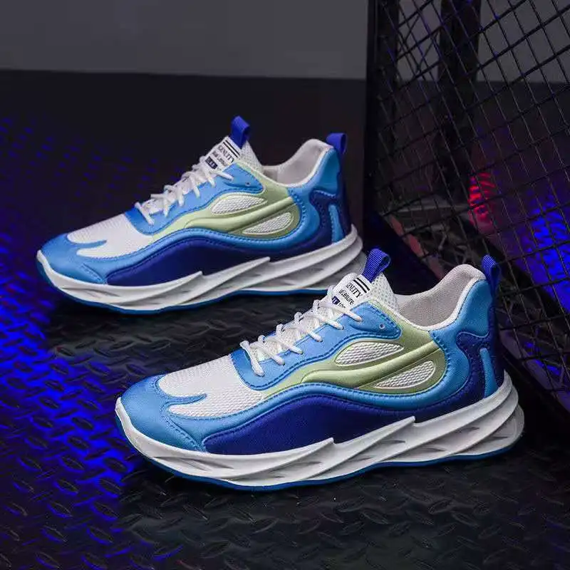 

2021 Men's Sports Shoes Men's Summer New Style Embossed Fashion Casual Running Men's Shoes Mesh Breathable Shoes