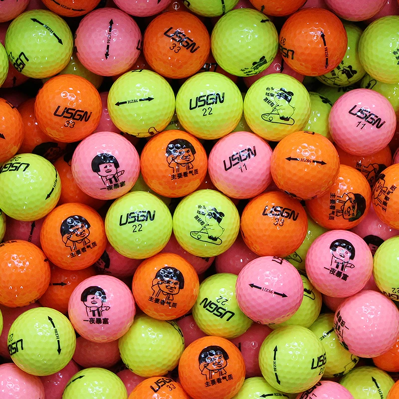 USGN красочные мячи для гольфа 2 слоя игровые китайский подарок Прямая поставка