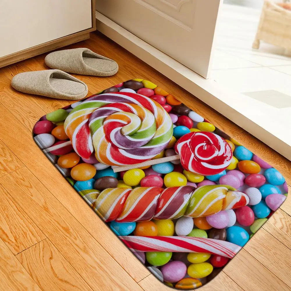 3D шоколадный десерт коврик для ванной прикроватный супер мягкий Кристальный