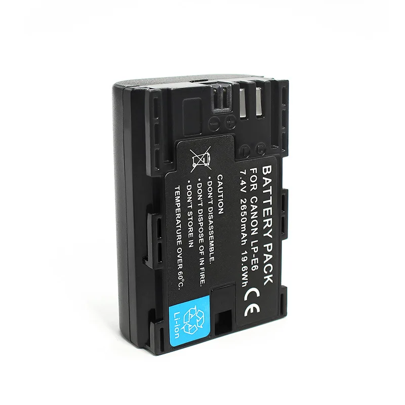 Аккумулятор LP E6 LPE6 E6N + двойное зарядное устройство со светодиодной подсветкой