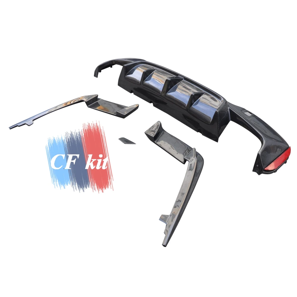 CF комплект углеродного волокна задний диффузор сплиттер закрылки для BMW 5 серия F90