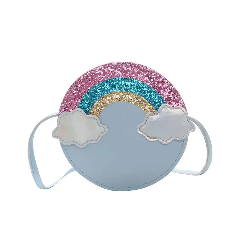

Lovely Baby Children Mini Cute Girls Sequins Rainbow Coin Purse Kids Gift Small Shoulder Bag Princess Accessories Children's day
