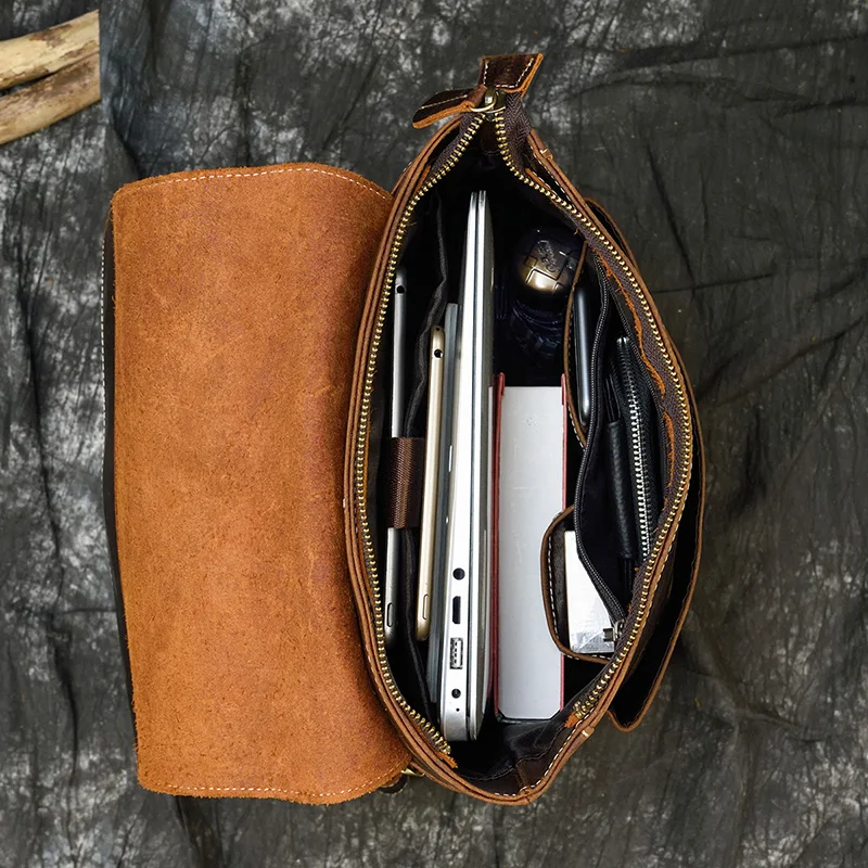 Мужские кожаные рюкзаки crazy horse винтажный рюкзак из натуральной кожи для ноутбука