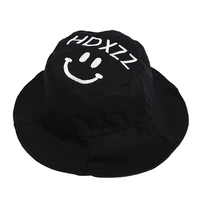 spring summer fishermans hat sun hat summer sunscreen dome letter smiling face embroidered womens bucket hat