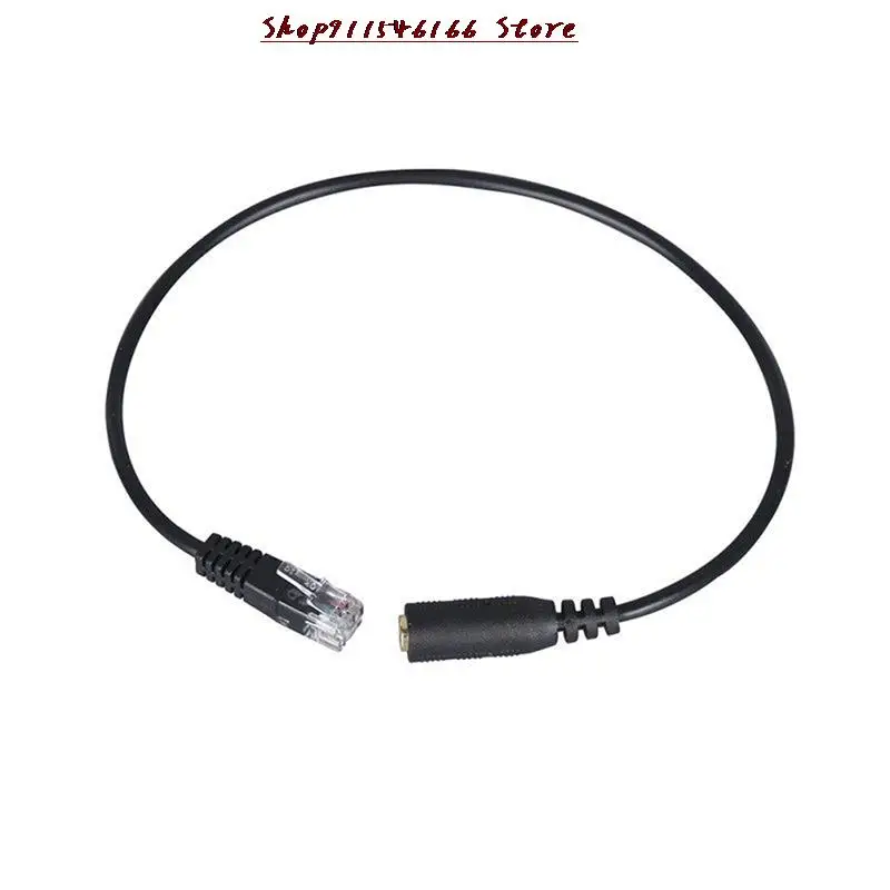 

1pc New Stereo Audio Headset To Jack Female To Male RJ9 Plug Adapter Converter Cable Cord 3.5mm Microphone Accessories