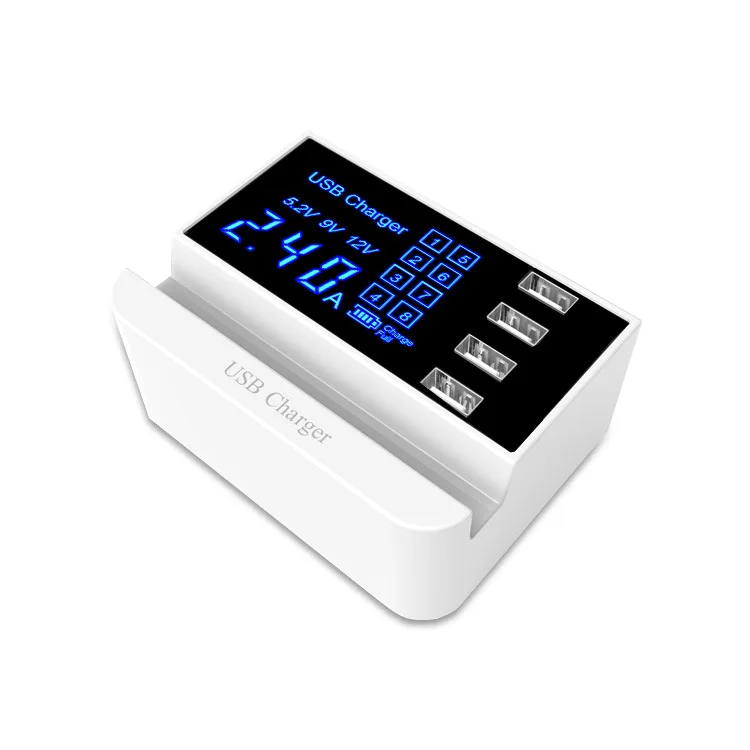 Концентратор, 4 порта, мульти USB зарядное устройство, Usb светодиодный адаптер, настенное зарядное устройство для Iphone, мобильного телефона, быстрая зарядка, настольная док-станция, EU, US, UK Plug
