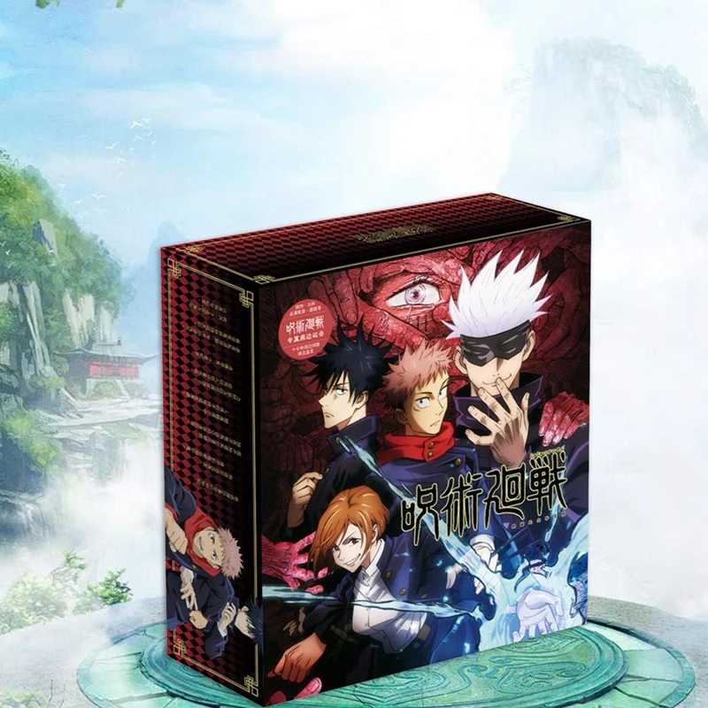 

Anime Jujutsu Kaisen Lucky Gift Bag Collection Toy With Postcard Poster Badge Stickers Bookmark Sleeves Gift