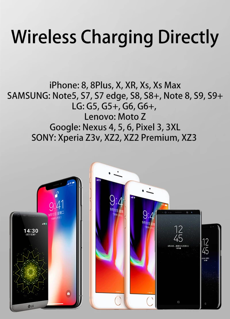 Быстрое беспроводное зарядное устройство для iPhone XR Xs MAX для Airpods QI Беспроводная зарядная станция для SAMSUNG S9 S10 для Xiaomi MI9 10 Вт