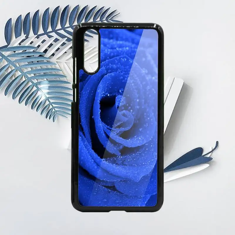 

Blue rose art flower pattern Phone Case PC For Samsung galaxy S note 8 9 20 10 e lite2019 plus pro ultra