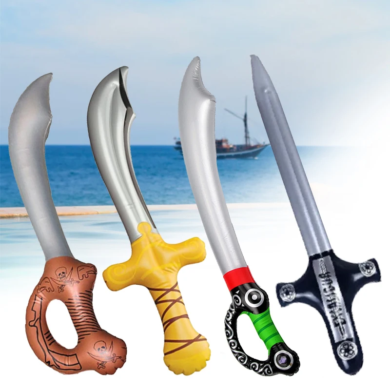 

1pcs New upgrade Inflatable Pirate Cutlass Sword Toy Loot Party Bag Fillers Wedding Swim Pool Play Toys for Children Kids