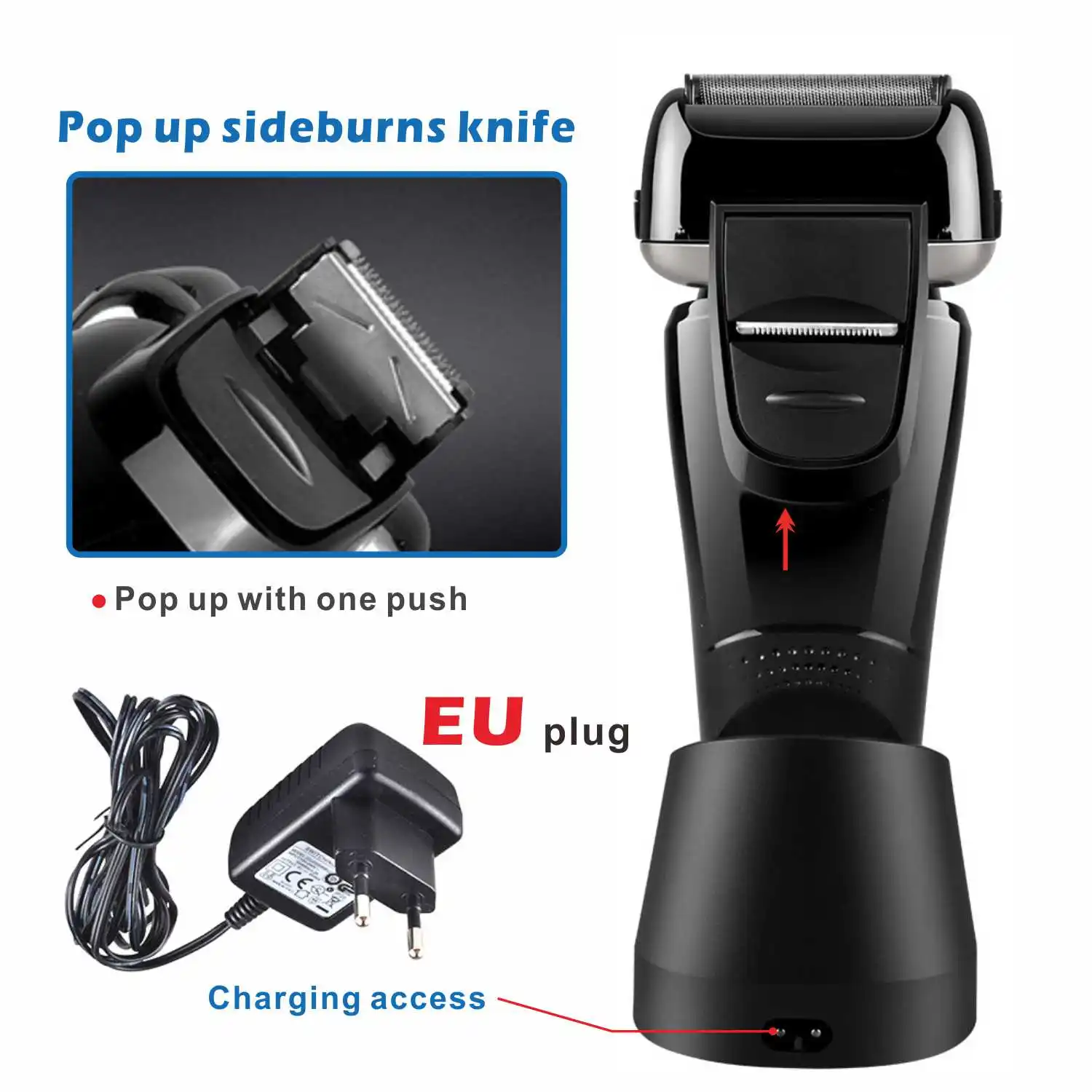 3D Floating Men Electric Shaver Quick Charge Washable Razor LED Display Lamp Beard Rechargeable Professional Wet &amp Dry | Красота и