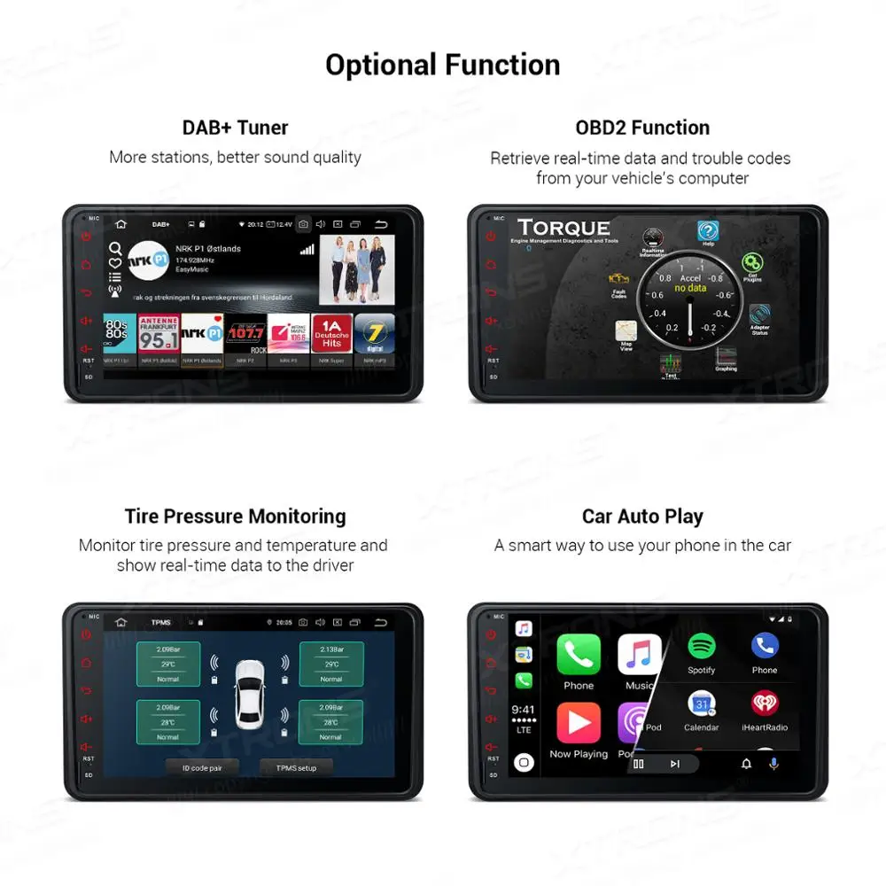 Автомобильный стерео-радиоплеер XTRONS Qualcomm Bluetooth 5 0 AptX Android 10 для Suzuki Jimny 2007-2016