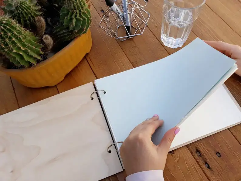 Индивидуальная Свадебная книга для свадебных гостей с монограммой элегантная