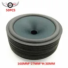 I KEY BUY Wholesale 50 шт.лот 6 6,5 дюйма динамик барабан бумага конус чаша поролон край 160 мм 27 мм сердечник Средний НЧ аксессуары
