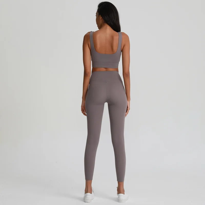 

Buttery Soft Yoga Set Women Gym Clothing Fitness Sportswear Workout Tights Sport Leggings+Push Up Sports Bra 2PCS Sports Suits