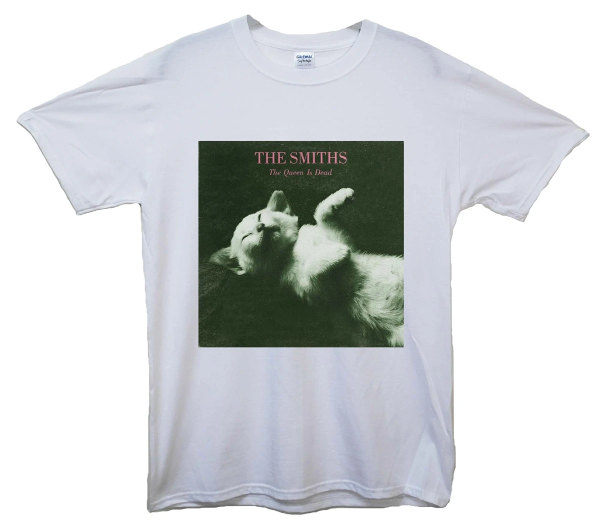 The Smiths queen Is Dead Cat забавная пародия футболка Летняя мужская с коротким