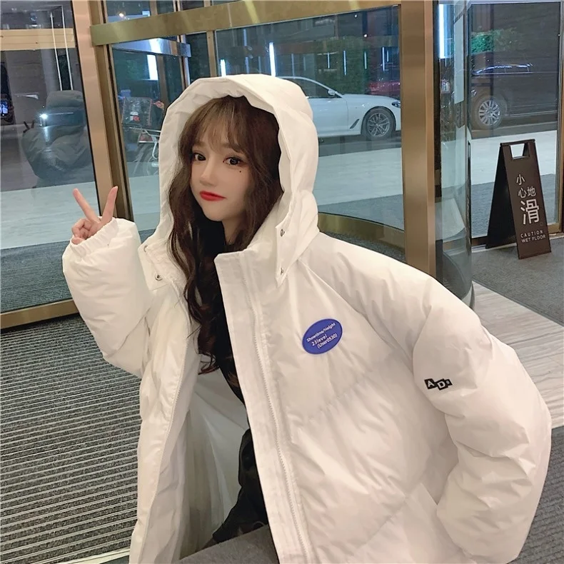 Зимняя куртка Женская пуховая с длинным рукавом бархатная хлопковая теплая