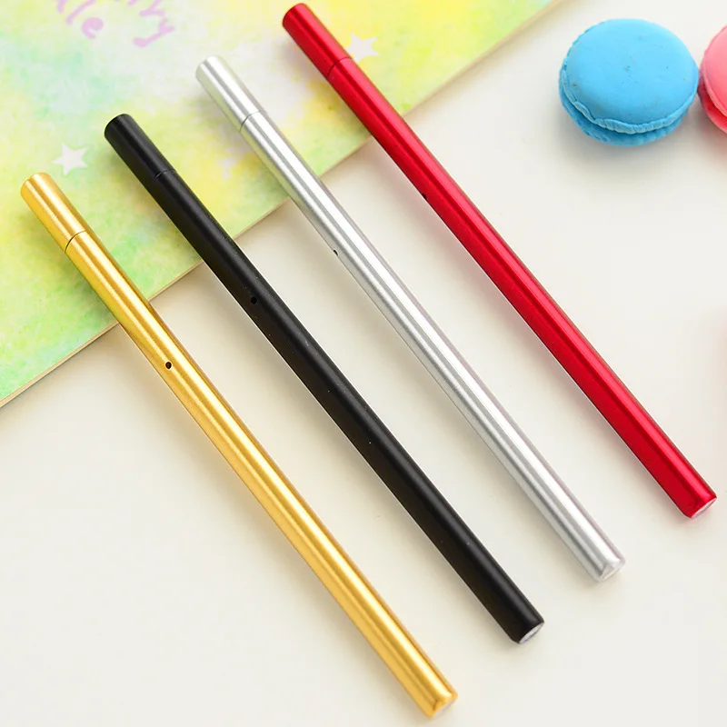 

1 fine Gel Pen Black Ink Pen Creative Stationery with School Student Office Color Random Stationery Metallic Texture Suppli J4Z4