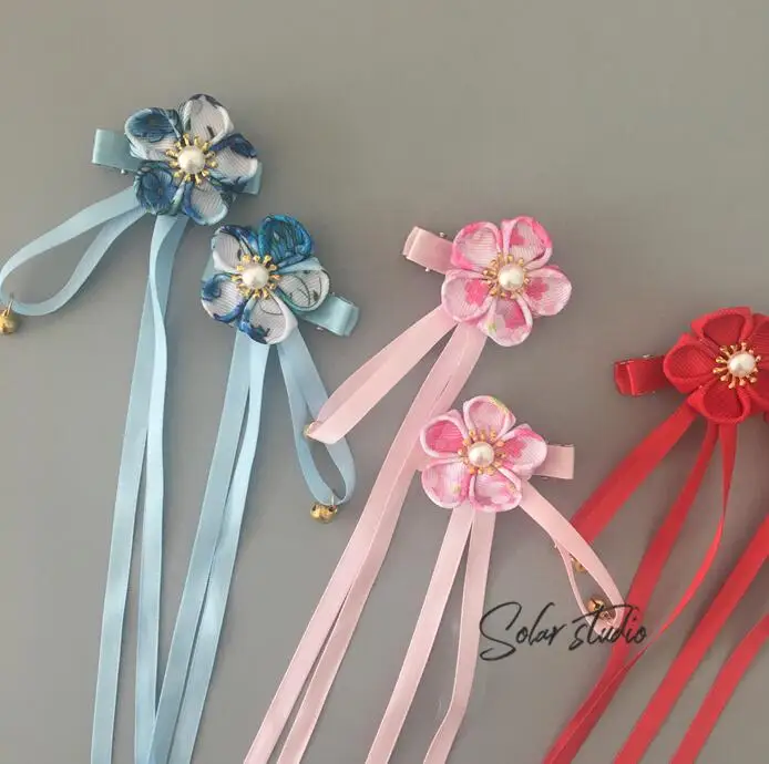 Детский головной убор ручной работы милое кимоно Cheongsam Sakura для девочек заколка