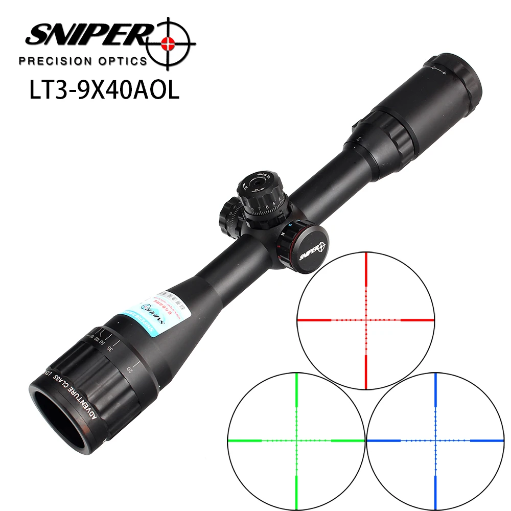 Охотничий Прицел Sniper LT 3-9X40 AOL 1 дюймов полноразмерный тактический оптический