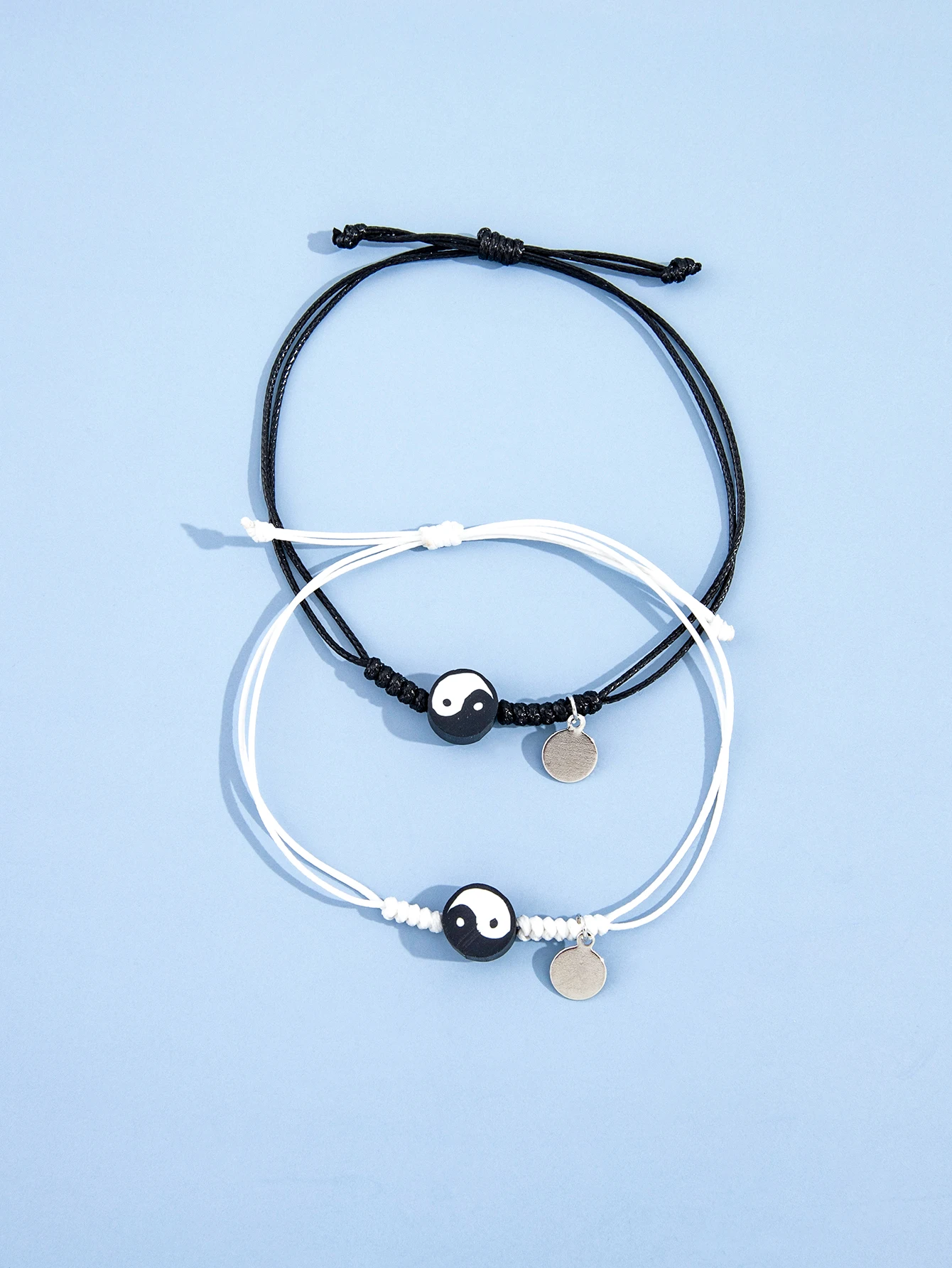 

Stillgirl 2Pcs Punk Tai Chi Couple Bracelet for Women Vintage Rope Chain Set Paired Things Friends Fashion Wrist Jewelry Pulsera