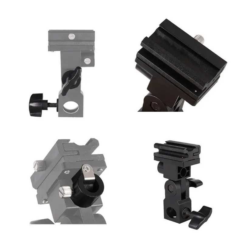 

2 Pcs Flashlight B Type Flash Hot Shoe Speedlite Umbrella Mount Holder Swivel