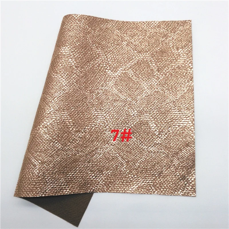 7 Glitterwishcome 21X29 см A4 размер винил для бантов Металлическая Змея питон синтетическая искусственная кожа простыни для бантов, GM622B - Цвет: 7