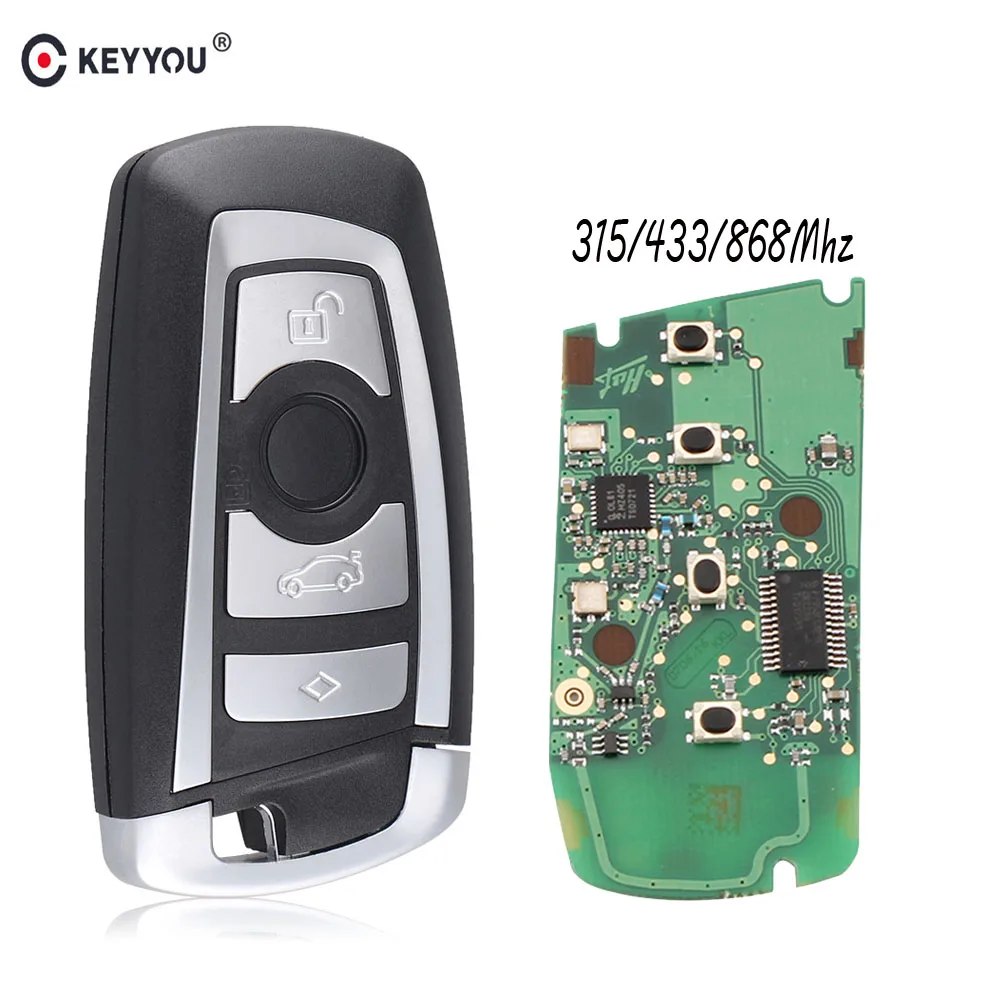KEYYOU для BMW 3 5 7 серии 2009 2010 2011 2012 2013 2014 2016 315 F CAS4 система Fob 433/868/МГц умный