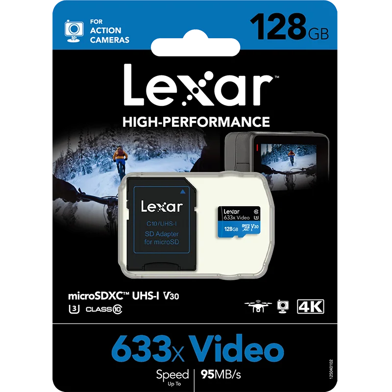 Lexar карта памяти SD 633x95M UHS-I Flash micro sd 512gb 1 ТБ microsd для дрона Gopro Sport camera SDXC Store card 32gb 64gb 128GB