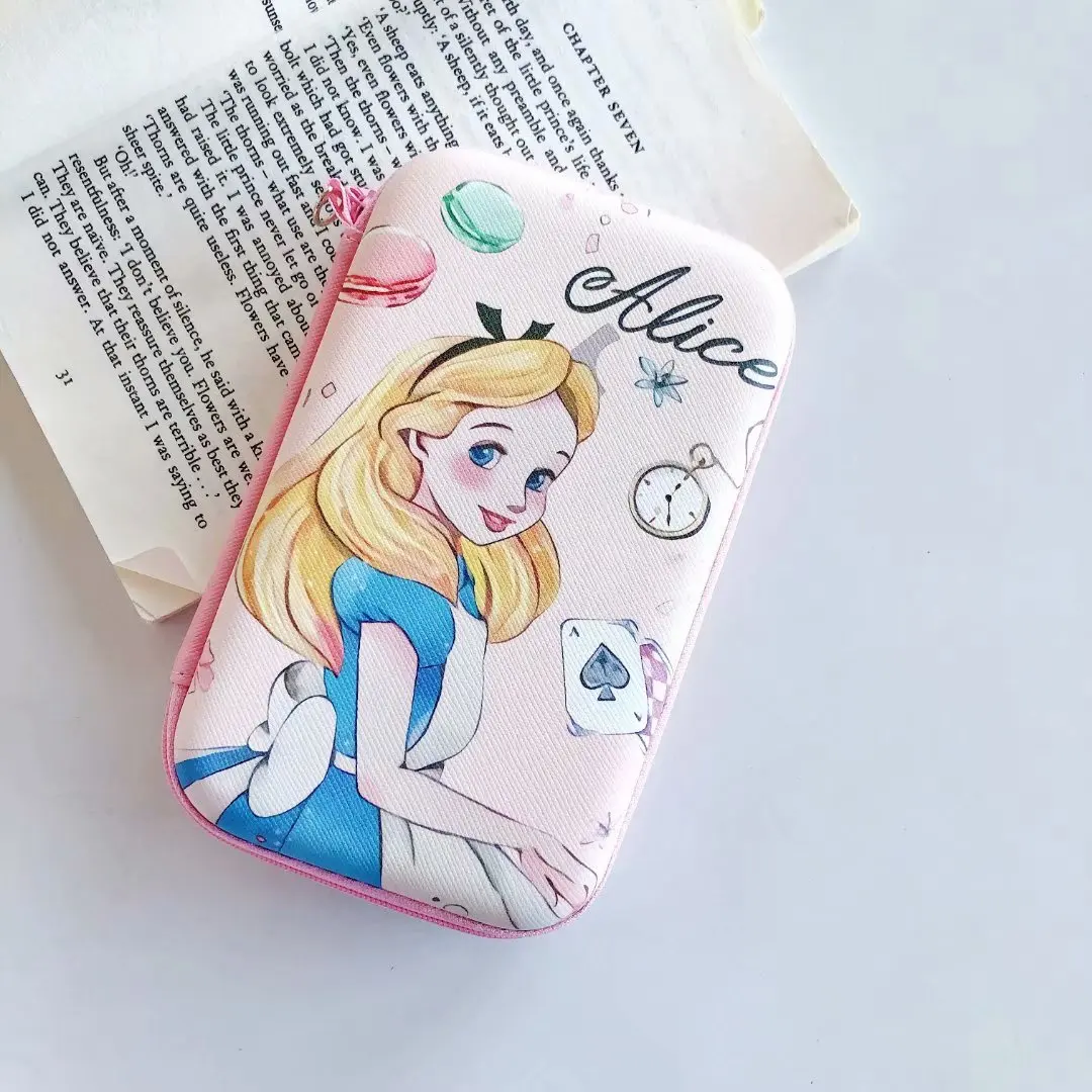 Мультфильм Микки наушники с «молнией» чехол портативная коробка для наушников PU кожаный мобильный силовой мешок защитный USB кабель Органайзер портмоне - Цвет: 03