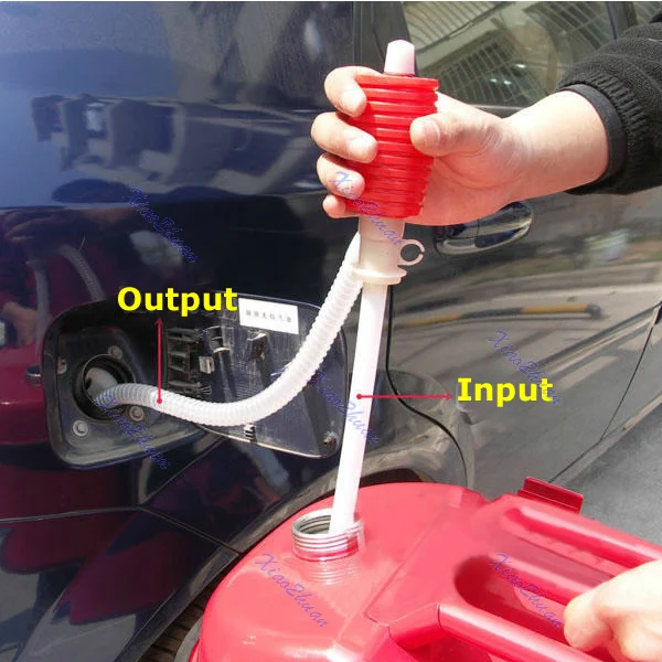 

JINSHENGDA Portable Car Manual Hand Siphon Pump Hose Gas Oil Liquid Syphon Transfer Pump
