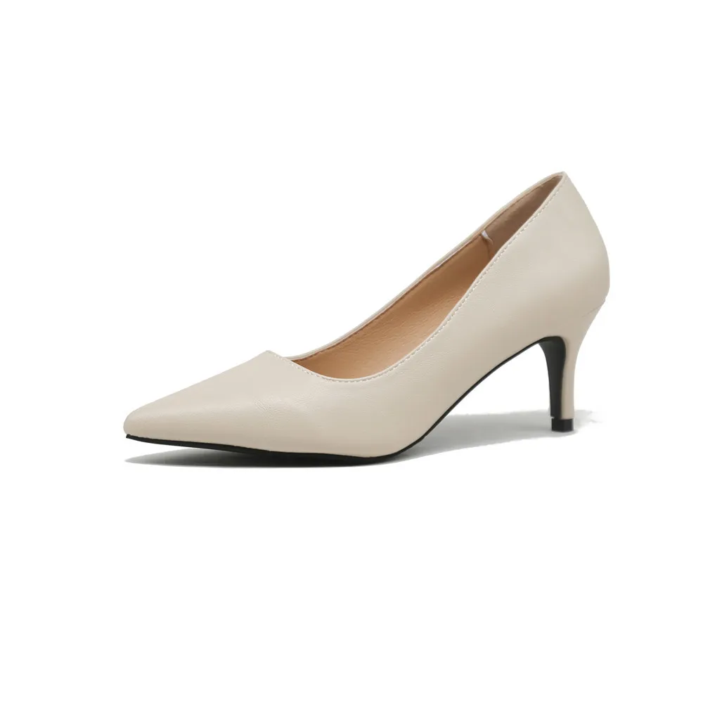 Туфли женские на высоком каблуке классические туфли-лодочки заостренный носок