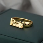 Изготовленный на заказ ручной работы кольца для мужчин и женщин ручной работы с именем Цепочки и ожерелья Начальная Кольцо 2021 трендовый дизайн украшения на заказ Anillos Mujer
