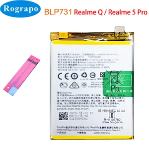 new 4035mah blp731 mobile phone replacement battery for oppo realme 5 pro q x youth free global shipping