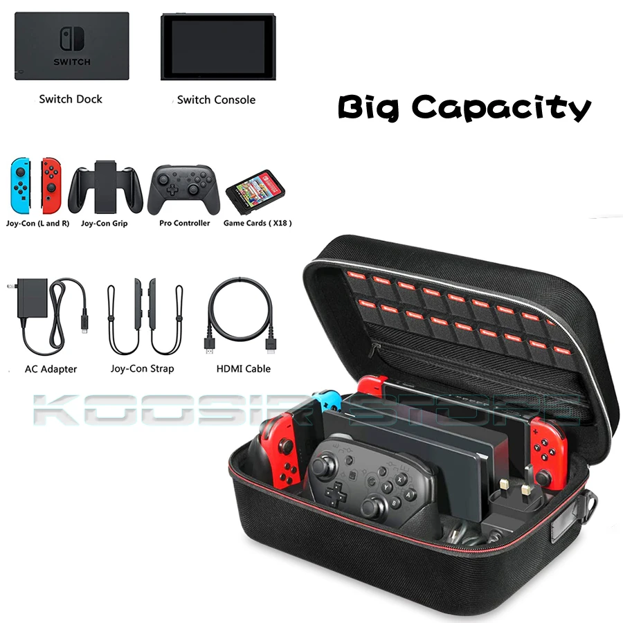 Набор аксессуаров для игр Nintendo Switch сумка хранения защитный мягкий чехол с ручкой