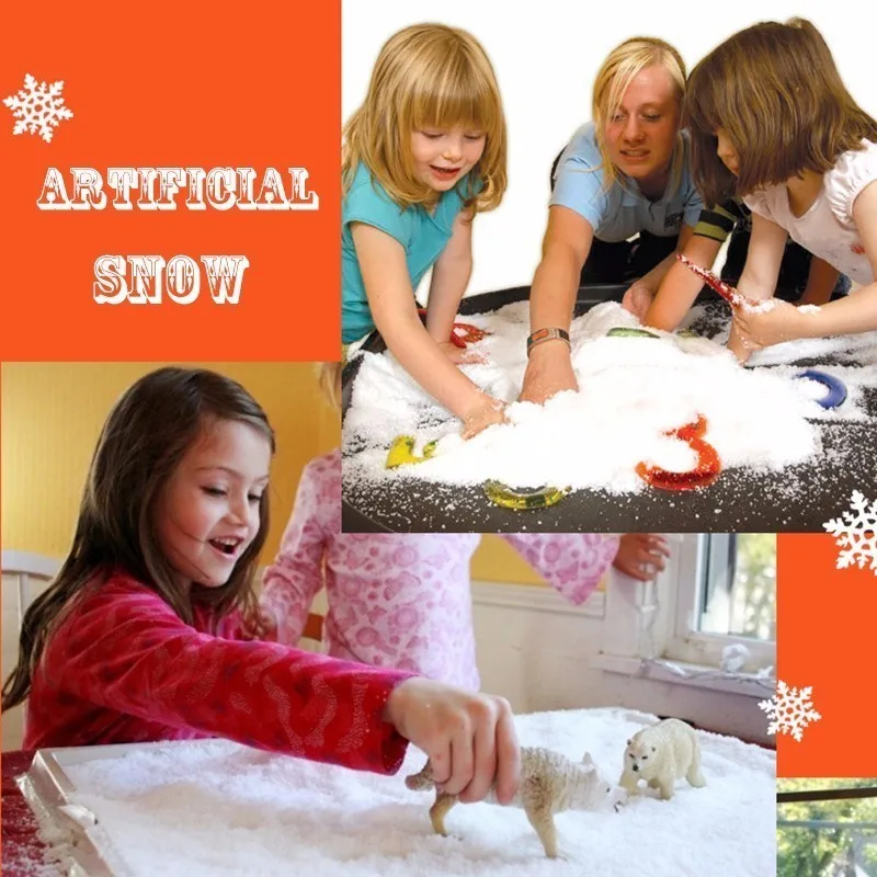 1 упаковка искусственный снег мгновенный Snow Powder Снеж. Порошок грипп 2020 зимнее