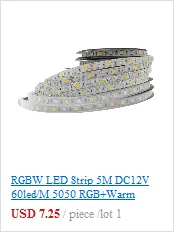 RGBW Светодиодная лента, 4 цвета в 1 светодиодный чип, SMD 5050 12 В/24 В гибкий свет RGB+ белый/теплый белый, 60 Светодиодный s/m, 5 м/лот