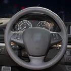 Чехлы рулевого колеса из искусственной кожи черного цвета для BMW F25 X3 2011 2012 2013 2014 2015 2016 2017 F15 X5 2014