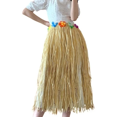

78x80CM New Hawaiian raffia skirt simulation straw skirt stage performance costume seaside holiday props