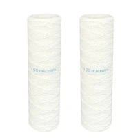 pack of 2 universal whole house string wound sediment water filter cartridge 2 5 x 10 100 microns